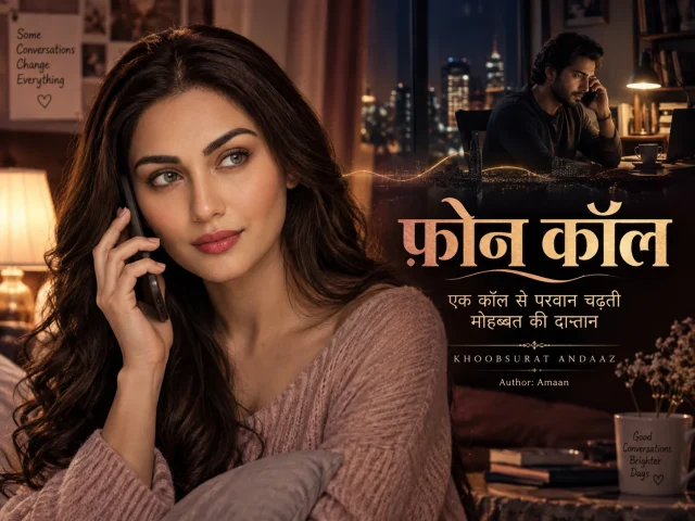 फोन पर बात करती सनम और दूर बैठे आबान की अधूरी मोहब्बत